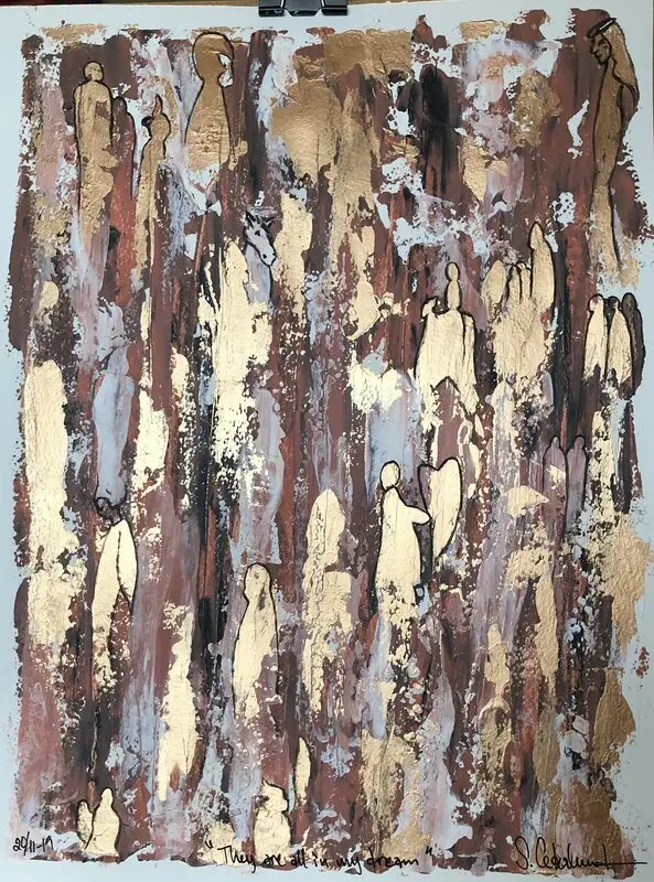 Akrylmålning They are all in my Dream av Susanne Cederlund