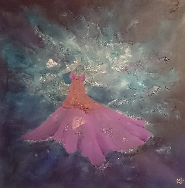 Akrylmålning Dansens virvlar av Mona Lindström