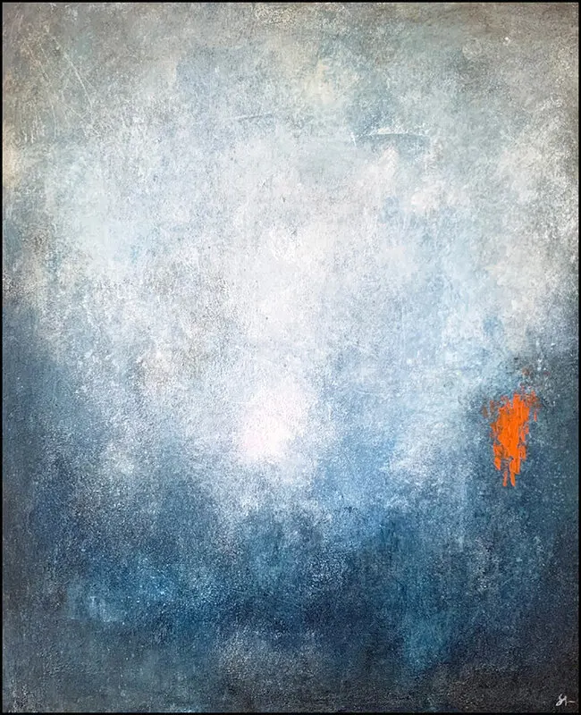 Akrylmålning No 190902, Blue Mist av Stellan Fine Art