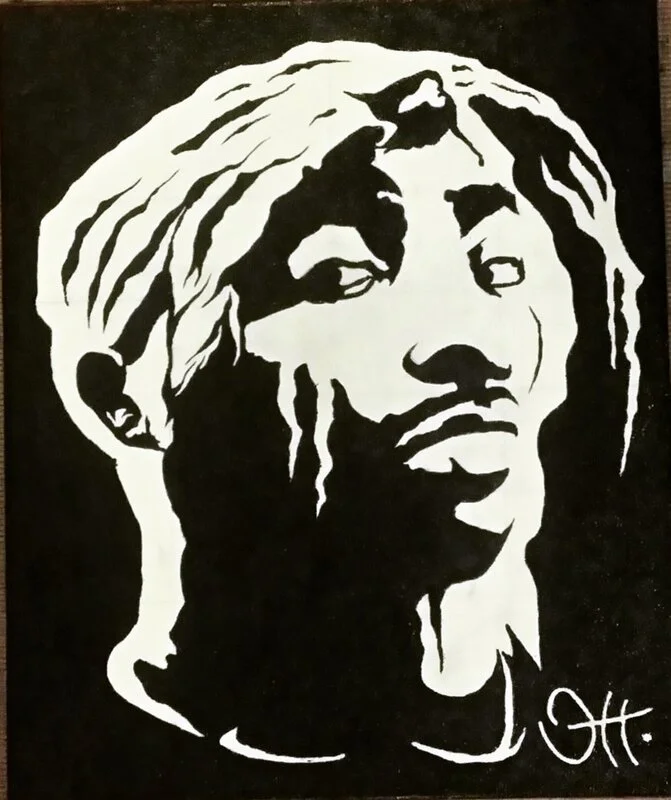 Oljemålning 2Pac av Joanna Håkansson