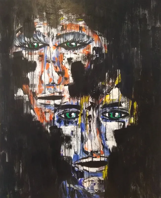 Akrylmålning Nr 214, Will we ever meet again av Fredrik Bülow