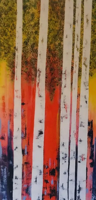 Akrylmålning Dungen av Camilla Qvarnkullen