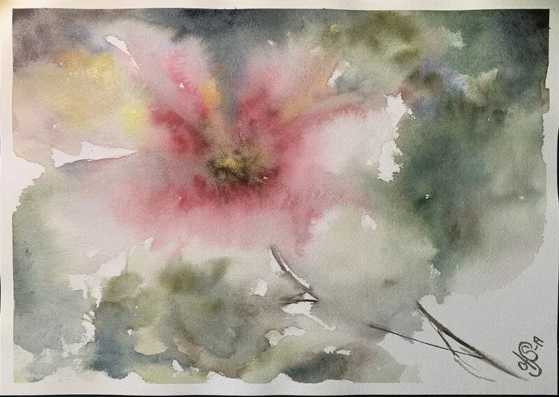 Akvarell Spring Blush av Ann-Sofie Stjernkvist
