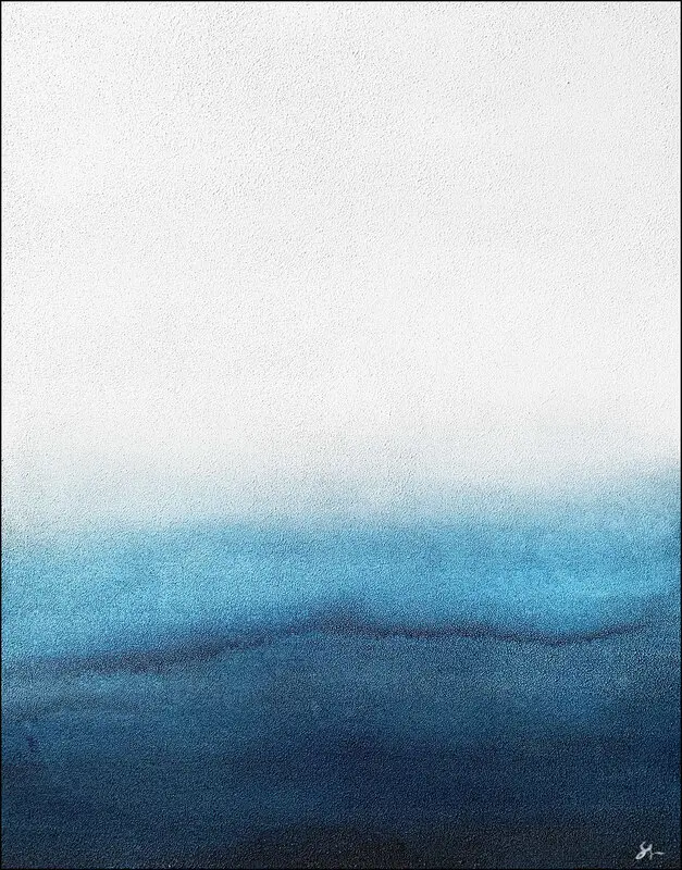Akrylmålning No. 200102, Blue Mist av Stellan Fine Art