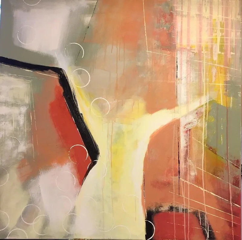 Akrylmålning Inferno II av Catharina Bauer