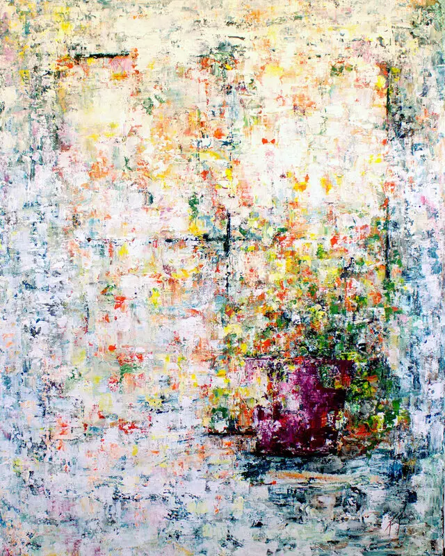 Akrylmålning Ett Fönster av Paula Rindborg