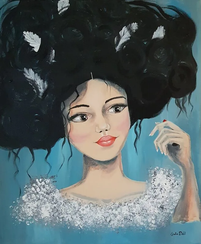 Akrylmålning Budbäraren av Emelie Dahl