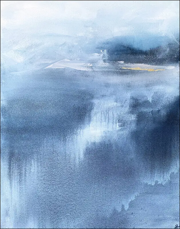 Akrylmålning No. 200103, Paynes gray mist av Stellan Fine Art