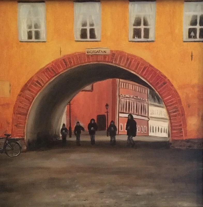 Oljemålning Pokémon-jakt av Eva Lundqvist