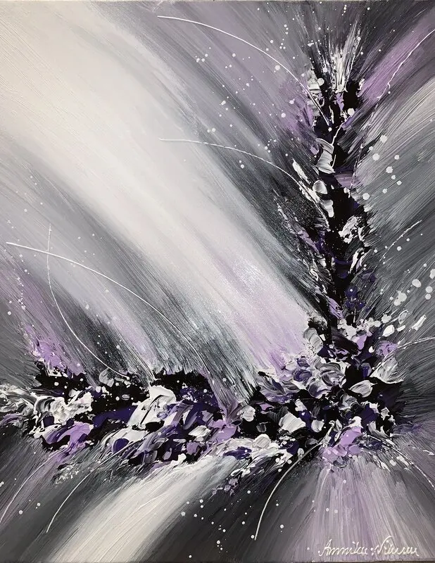 Akrylmålning Lavendel Spirit av Annika Nilsson Sundqvist