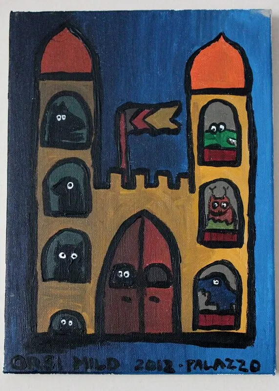 Akrylmålning "Palazzo" PRIVAT av Orsi Mild