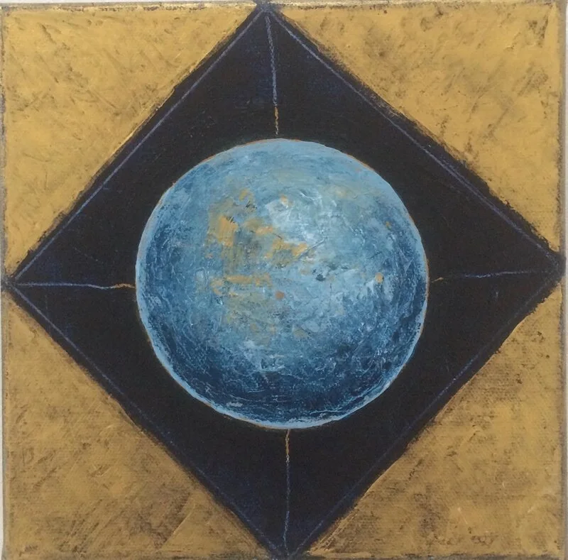 Akrylmålning Planeten i fokus II av Christina Hassila