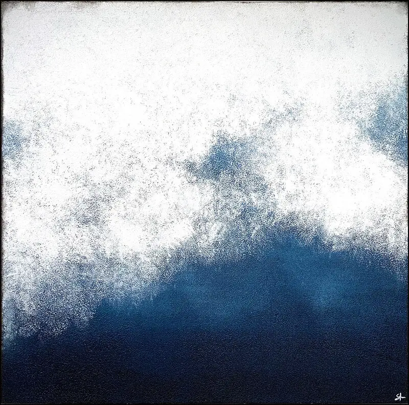 Akrylmålning No. 200105, Blue Mist av Stellan Fine Art