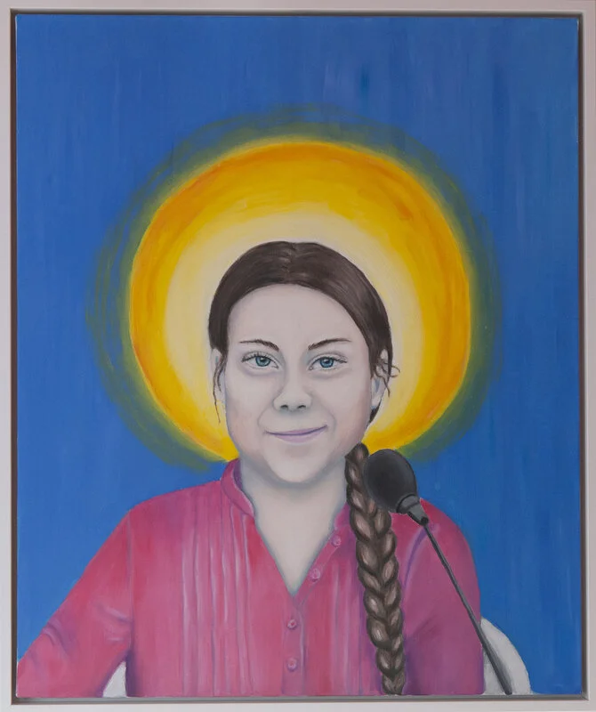 Oljemålning Greta av Lena Gunnarsson