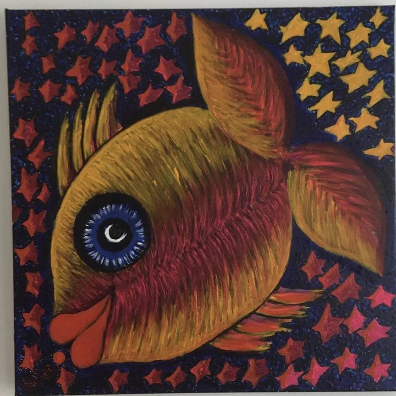 Akrylmålning av Simona Harnell