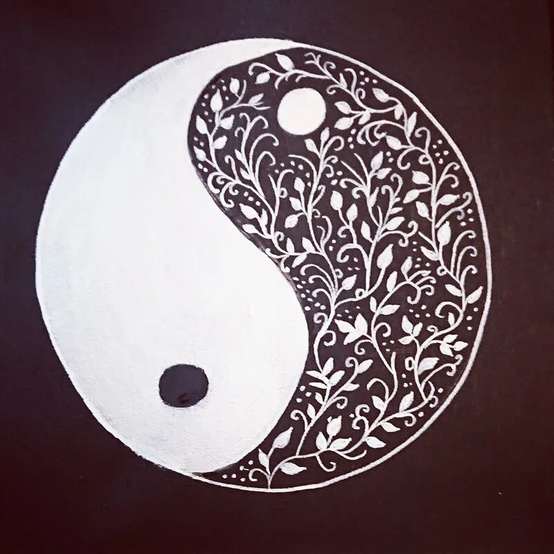 Yin-yang silver och svart av Amie Norrman Söderman