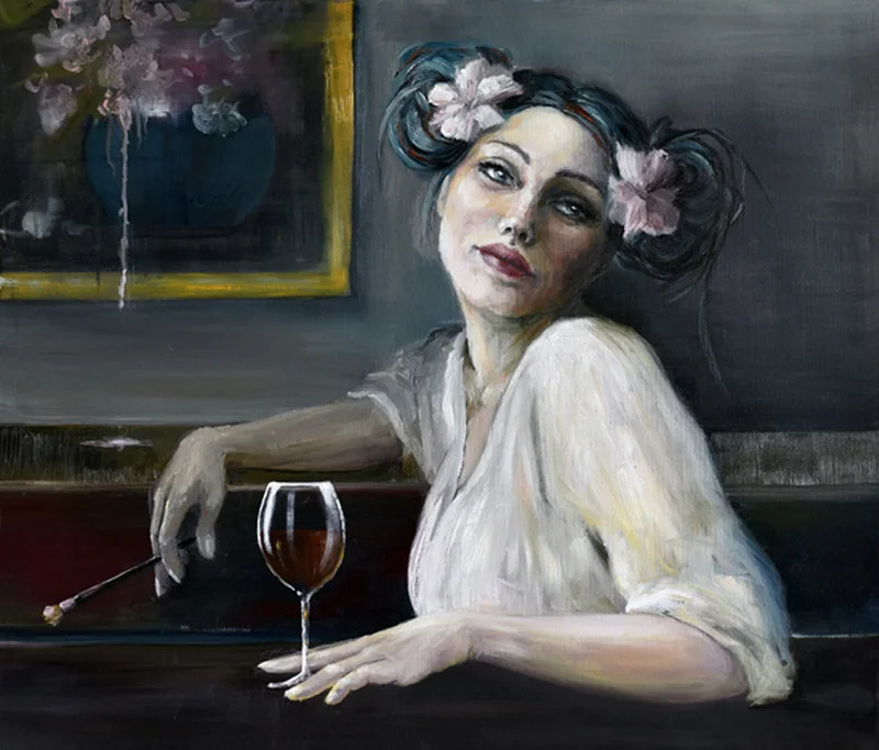 Oljemålning The artist av Malin Östlund