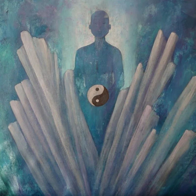 Akrylmålning Yin o Yang av Mona Lindström