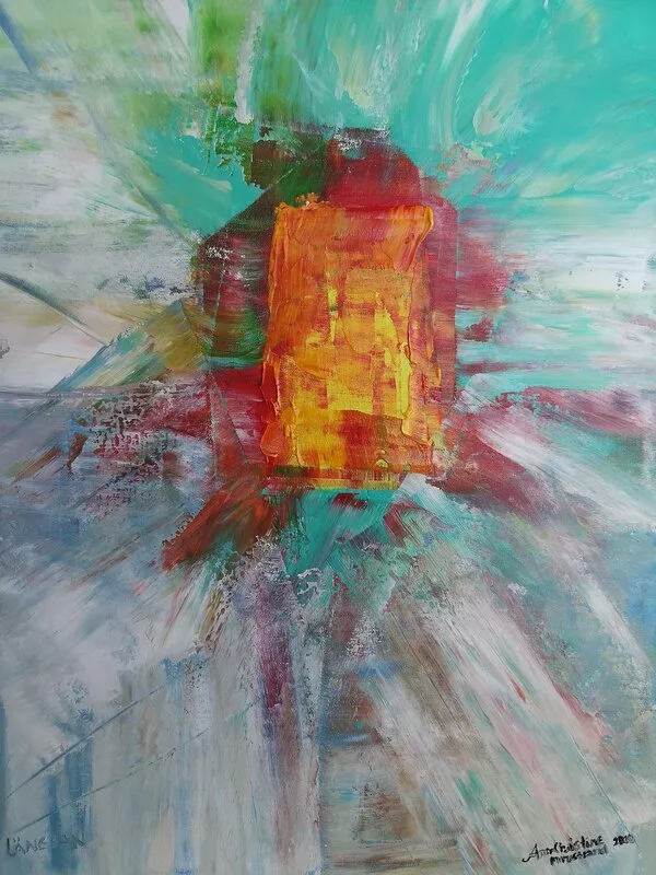 Akrylmålning Glöd av Ann-Christine Furustrand