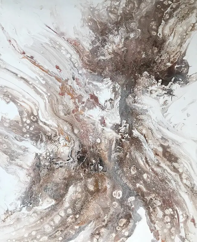 Akrylmålning Sand av Jenny Nielsen