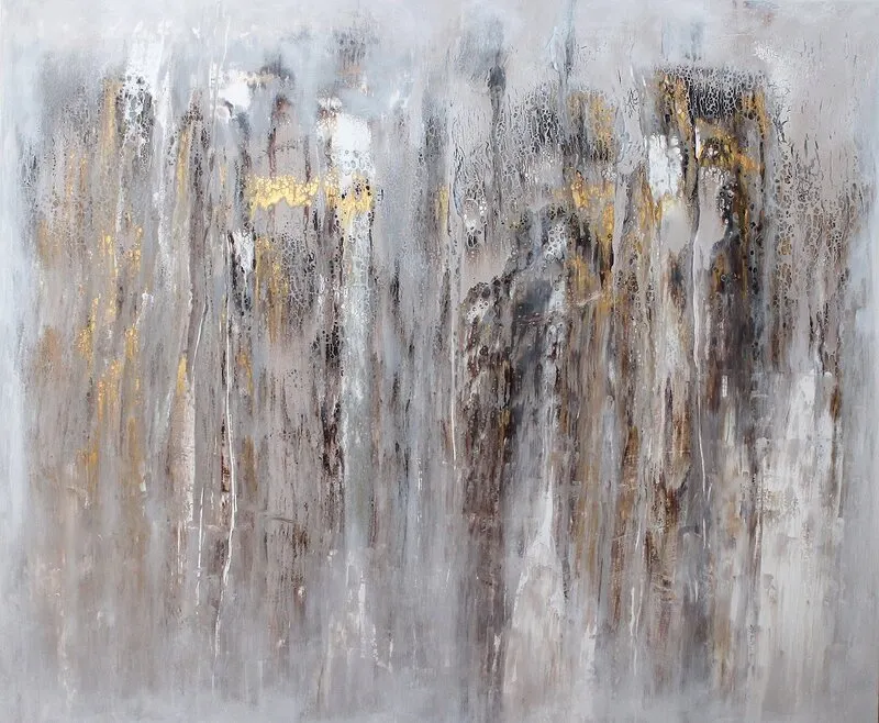 Akrylmålning Hiding in the fog av Jenny Nielsen