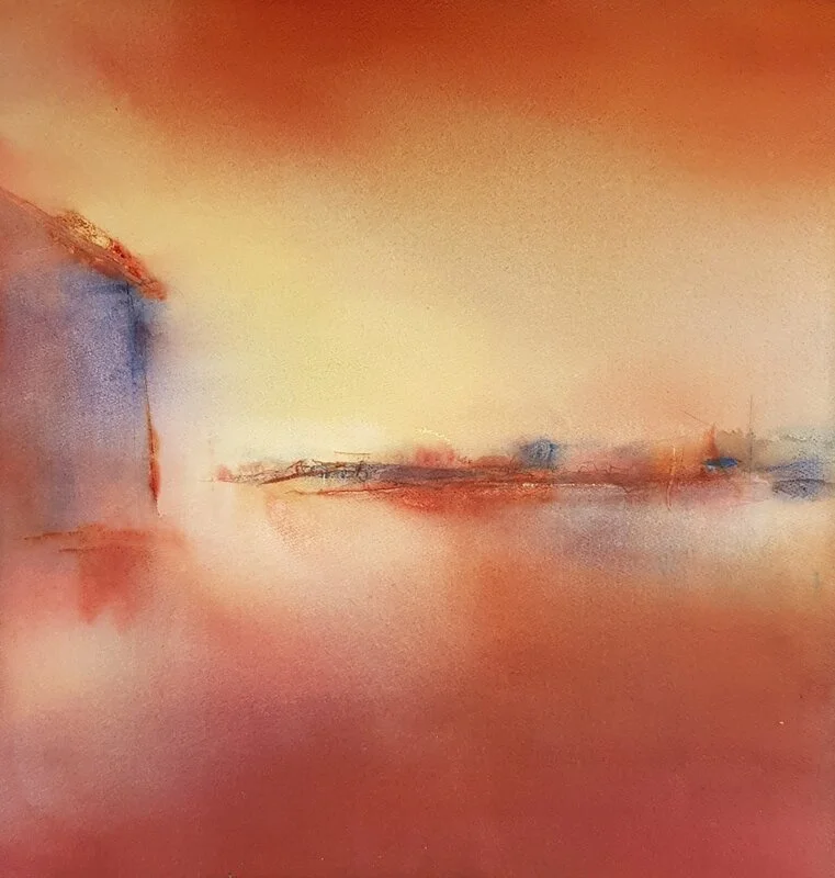 Akvarell Horisont Vll av AnnMari Löf