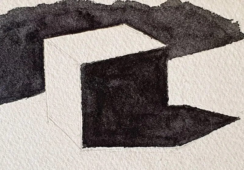 Akvarell Komposition av Into Särkelä