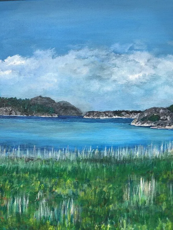 Akrylmålning Vårkänslor av Sofia Jonasson