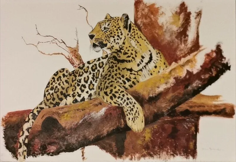 Oljemålning Leopard av Aymen Briki