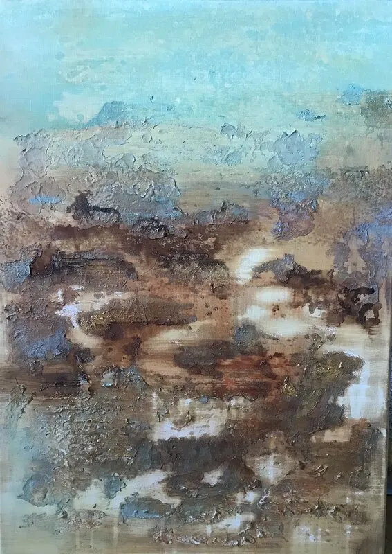 Akrylmålning Beach 50*70 av Anne-lee Andersson