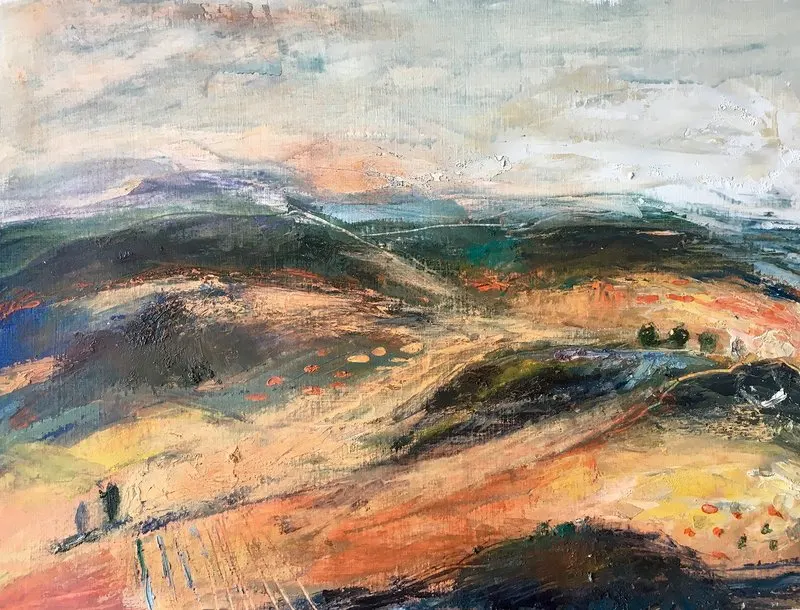 Oljemålning En bit Toscana av Gunilla Tuvin