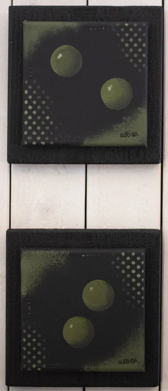 Akrylmålning UTAN TITEL GRÖN av Anita Hellkvist Larsson     Anita-Art