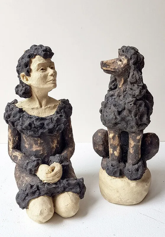Skulptur Sådan herre… (Like master, like dog) av Annika Rehn