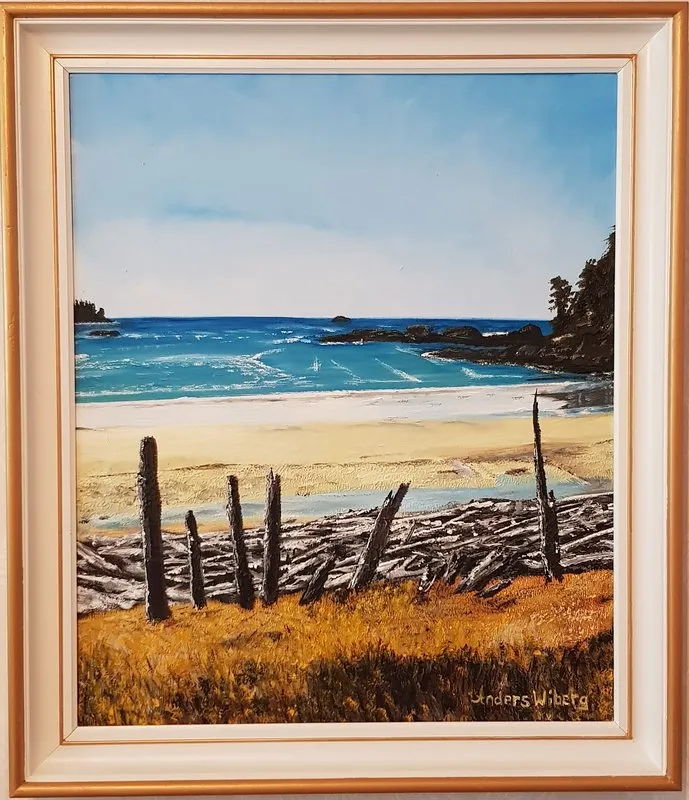 Oljemålning 2. Strandvy av Anders Wiberg