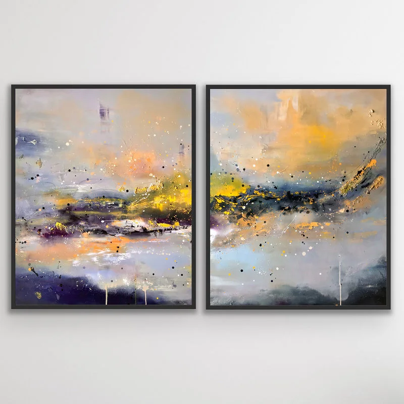Akrylmålning Diptych No. 1 av Jimmy Ralsmark