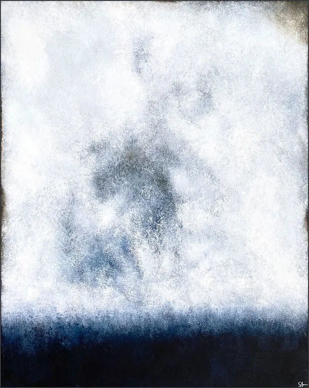 Akrylmålning No. 200503, Blue Mist av Stellan Fine Art