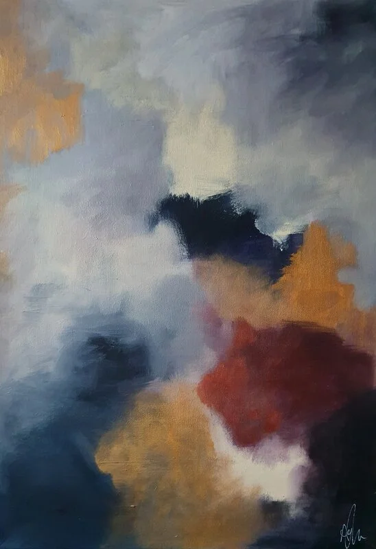 Akrylmålning Midnight fog av Alexandra JS