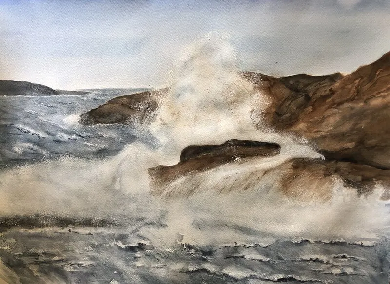 Akvarell Västanvind av Marie Davidsson