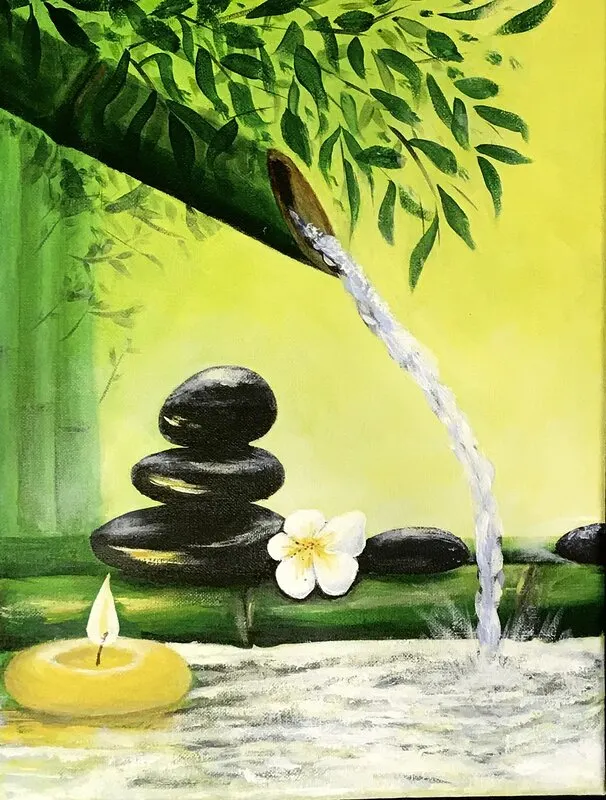 Akrylmålning Lugnet har lagt sig av Beata Ivarsson