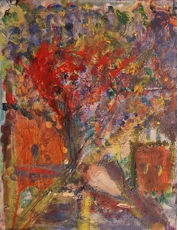 Oljemålning Storebror och lillebror av Jens Flemister Åkesson