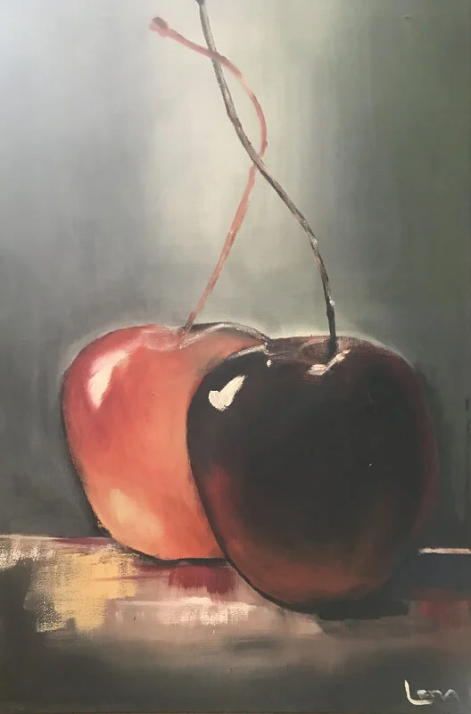 Oljemålning Bär av Lena Johansson