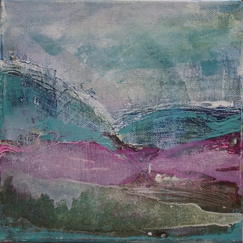 Oljemålning Fjället av Karina Marinussen