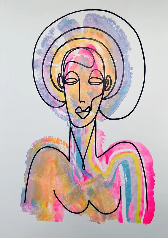 Akrylmålning av Susanne Cederlund