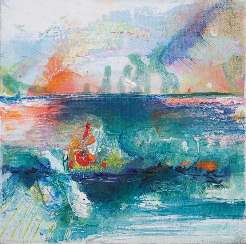 Oljemålning Kraft 3 av Karina Marinussen