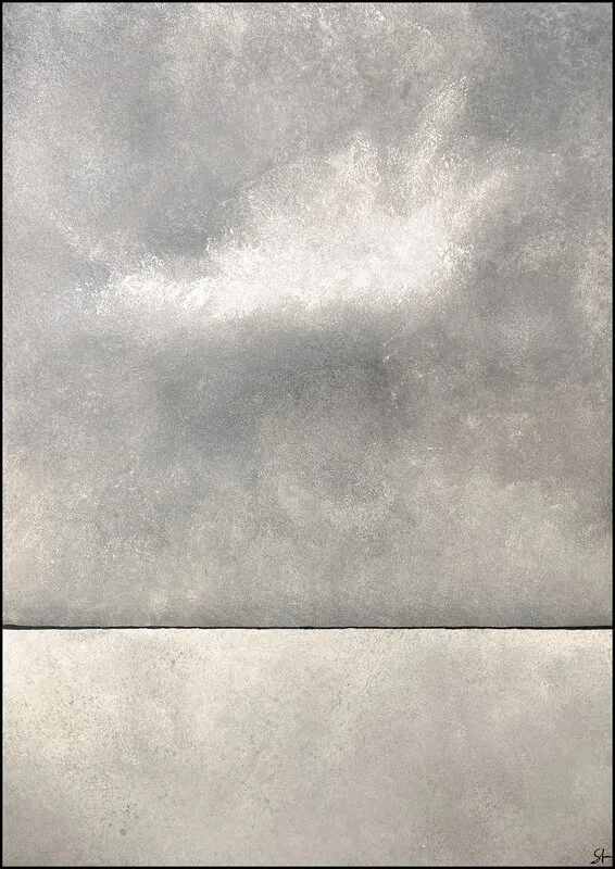 Akrylmålning No 200902, Frozen Fields av Stellan Fine Art
