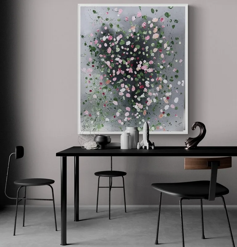 Akrylmålning NERO OPACO av Anna Artistockholm Brandt