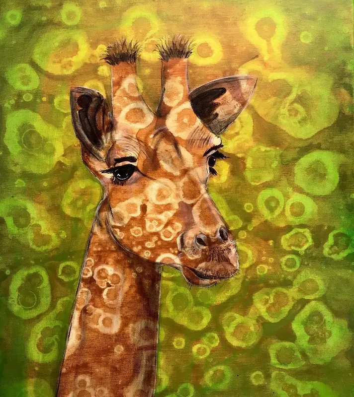 Akrylmålning Blickfång av Marie-Sofie Holmqvist