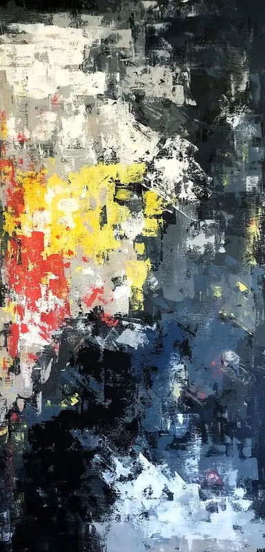 Akrylmålning Orange av Helena Christensen