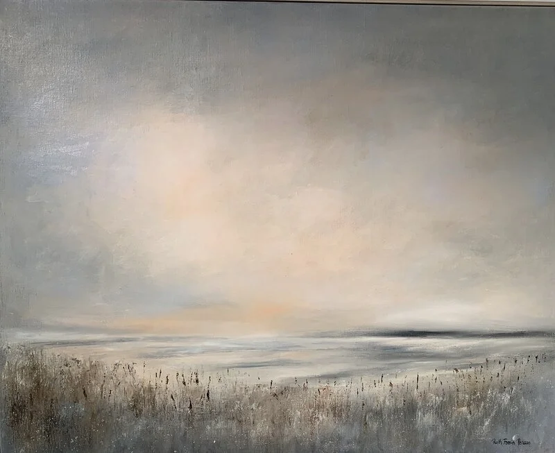 Oljemålning Decemberljus av Ruth Fomin Persson