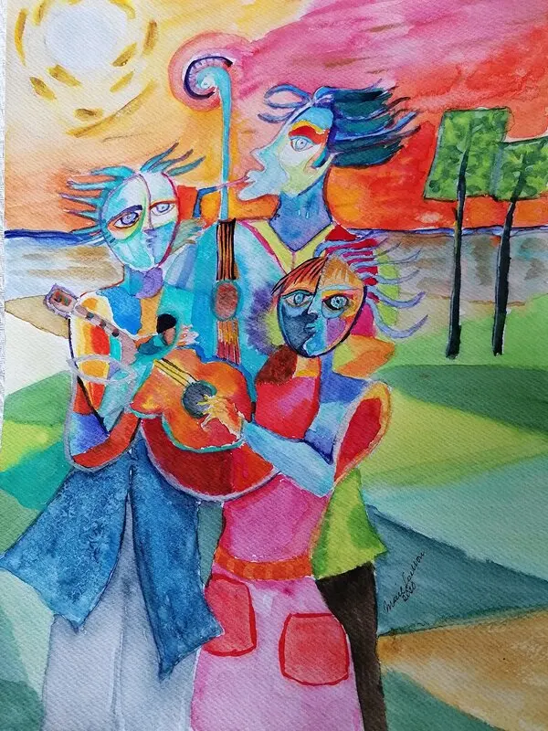 Akvarell Triad av Marie Larsson